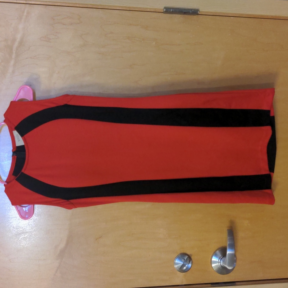 Inverted red and black Wren dress